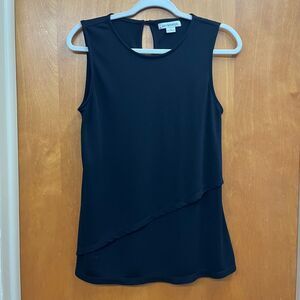 Liz Claiborne Black Asymmetrical Sleeveless tank top